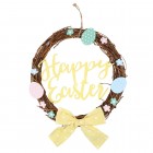 30cm Happy Easter Willow Wreath, Easter Celebration, Easter Party, Hanging Sign, Door Wreath