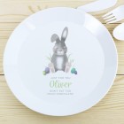 Personalised Children's Easter Bunny Plastic Plate, Rabbit Plate, Kids Dinner Plate