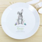 Personalised Children's Easter Bunny Plastic Plate, Rabbit Plate, Kids Dinner Plate