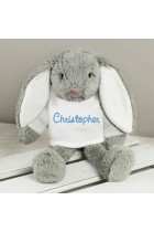 Personalised Easter Bunny Rabbit NAME Easter Gift Birthday Present Valentines Day Blue/Pink/Grey