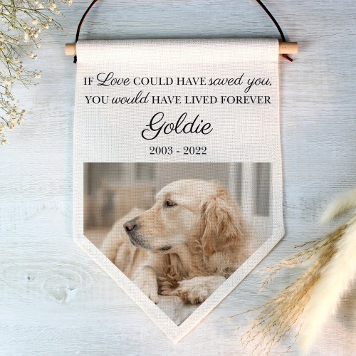 Pet Memorial Photo Upload Hanging Banner Personalised