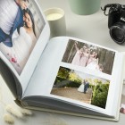 Personalised Wedding Photo Album. Gold Heart Square Album. Holds upto 120 Photos 6x4.
