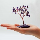 Gemstone Tree Amethyst on Natural Agate Base (35 stones), Crystal Tree, Healing Tree, Feng Shui