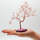Gemstone Tree Rose Quartz on Pink Agate Base (100 stones), Crystal Tree, Healing Tree, Feng Shui