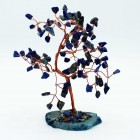 Gemstone Tree Sodalite on Blue Agate Base (100 stones), Crystal Tree, Healing Tree, Feng Shui