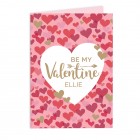 Personalised Valentines Day Card, Confetti Hearts, Greeting Card, Card For Girlfriend or Boyfriend