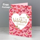 Personalised Valentines Day Card, Confetti Hearts, Greeting Card, Card For Girlfriend or Boyfriend