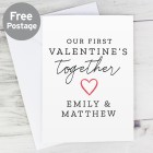 Personalised Valentines Day Card, Our First Valentines, Greeting Card, Card For Girlfriend or Boyfriend, 1st Valnetines