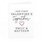 Personalised Valentines Day Card, Our First Valentines, Greeting Card, Card For Girlfriend or Boyfriend, 1st Valnetines