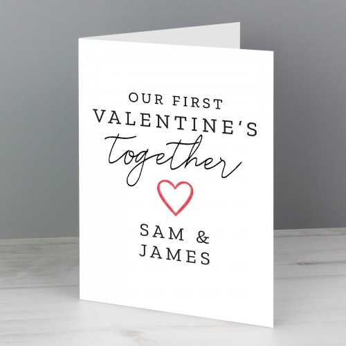 Personalised Valentines Day Card, Our First Valentines, Greeting Card, Card For Girlfriend or Boyfriend, 1st Valnetines