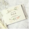 Personalised Floral Watercolour Hardback Guest Book & Pen, Wedding Guest Book