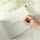 Personalised Botanical Wedding Guest Book & Pen, Wedding Guest Book