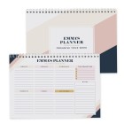 Personalised Free Text Navy & Blush A4 Desk Planner, Weekly Organiser, Daily Planner