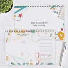 Personalised Teacher A4 Desk Planner, Weekly Organiser, Daily Planner