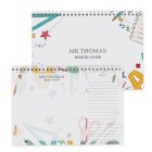 Personalised Teacher A4 Desk Planner, Weekly Organiser, Daily Planner