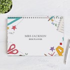 Personalised Teacher A4 Desk Planner, Weekly Organiser, Daily Planner