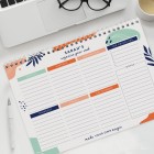 Personalised Tropical A4 Desk Planner, Weekly Organiser, Daily Planner