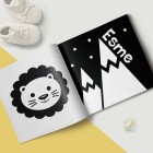 Personalised High Contrast Black and White Baby Book, Sensory Book, Baby Book