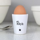 Personalised Egg Cup, Any Name, Easter Gift, Ceramic Egg Cup