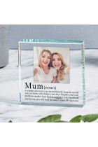 Definition of a Mum Glass Token, Photo Upload, Personalised Gift For Mum, Mothers Day or Mums Birthday