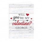 Personalised Valentines Day Card, Be My Valentine, Greeting Card, Card For Girlfriend or Boyfriend