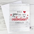 Personalised Valentines Day Card, Be My Valentine, Greeting Card, Card For Girlfriend or Boyfriend