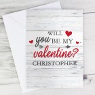 Personalised Valentines Day Card, Be My Valentine, Greeting Card, Card For Girlfriend or Boyfriend