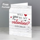 Personalised Valentines Day Card, Be My Valentine, Greeting Card, Card For Girlfriend or Boyfriend