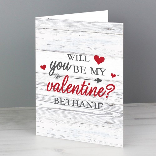 Personalised Valentines Day Card, Be My Valentine, Greeting Card, Card For Girlfriend or Boyfriend