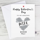 Personalised Valentines Day Card, Happy Valentines, Greeting Card, Card For Girlfriend or Boyfriend