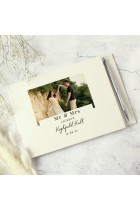 Personalised Photo Upload Hardback Guest Book & Pen, Wedding Guest Book