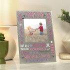 Personalised Mum Glitter Frame, Customised Mum Photo Frame, Photo Gift For Mum, Mothers Day Gift, 4x6 Photo Frame
