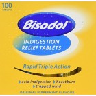 Bisodol Acid Indigestion Relief Heartburn Trapped Wind 100 Tablets Bisodol Acid Indigestion Relief Heartburn Trapped Wind 100 Tablets