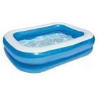 Bestway Family Pool, pool rectangular for children, easy to assemble, blue, 201 x 150 x 51 cm