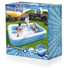 Bestway Family Pool, pool rectangular for children, easy to assemble, blue, 201 x 150 x 51 cm