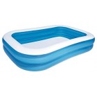 Bestway Family Pool, pool rectangular for children, easy to assemble, blue, 201 x 150 x 51 cm