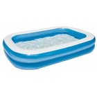 Bestway Family Pool, pool rectangular for children, easy to assemble, blue, 201 x 150 x 51 cm