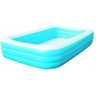 Bestway Family Pool, pool rectangular for children, easy to assemble, blue, 201 x 150 x 51 cm