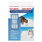 Genuine Replacement Filter Cartridges for use with Cat Mate and Dog Mate Pet Fountains - Pack of Two