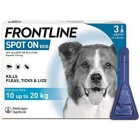 FRONTLINE Spot On Flea & Tick Treatment for Medium Dogs (10-20 kg) - 3 Pipettes