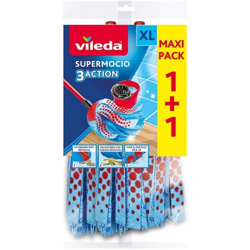 Vileda SuperMocio 3Action XL Refill, Twin Pack Vileda SuperMocio 3Action XL Refill, Twin Pack