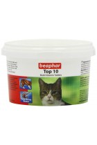 Beaphar Top 10 Cat Vitamin 180 Tablets Food Supplement For Cats Fish Flavour