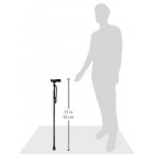 Days Adjustable Folding Walking Stick, Lightweight Height Adjustable Walking Stick, Portable Cane with Ergonomic Handle, Non-Slip Base, 740-835 mm/29-33 Inches