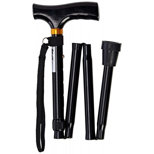 Days Adjustable Folding Walking Stick, Lightweight Height Adjustable Walking Stick, Portable Cane with Ergonomic Handle, Non-Slip Base, 740-835 mm/29-33 Inches