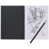 A5 Artist Sketch Book White Cartridge Paper Black Card Cover Art Pad