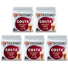 Tassimo Coffee Pods 5 Pack Costa Caramel Latte Coffee Shop Taste