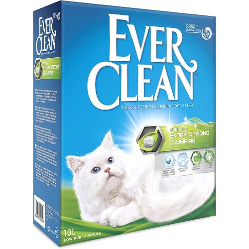 Ever Clean Extra Strong Clumping Cat Litter, 10 Litre, Scented Ever Clean Extra Strong Clumping Cat Litter, 10 Litre, Scented