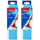 Mop Replacement Heads Vileda Magic 3 Action Refil Absorbent Clean Pack of 2