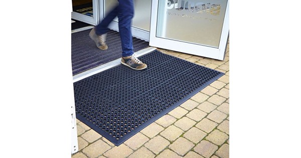 Large Outdoor Rubber Entrance Mats Anti Slip Drainage Door Mat Flooring