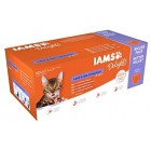 IAMS Delights Wet Food Land and Sea Collection for Adult Cats with Meat and Fish in Jelly, 48 x 85 g IAMS Delights Wet Food Land and Sea Collection for Adult Cats with Meat and Fish in Jelly, 48 x 85 g